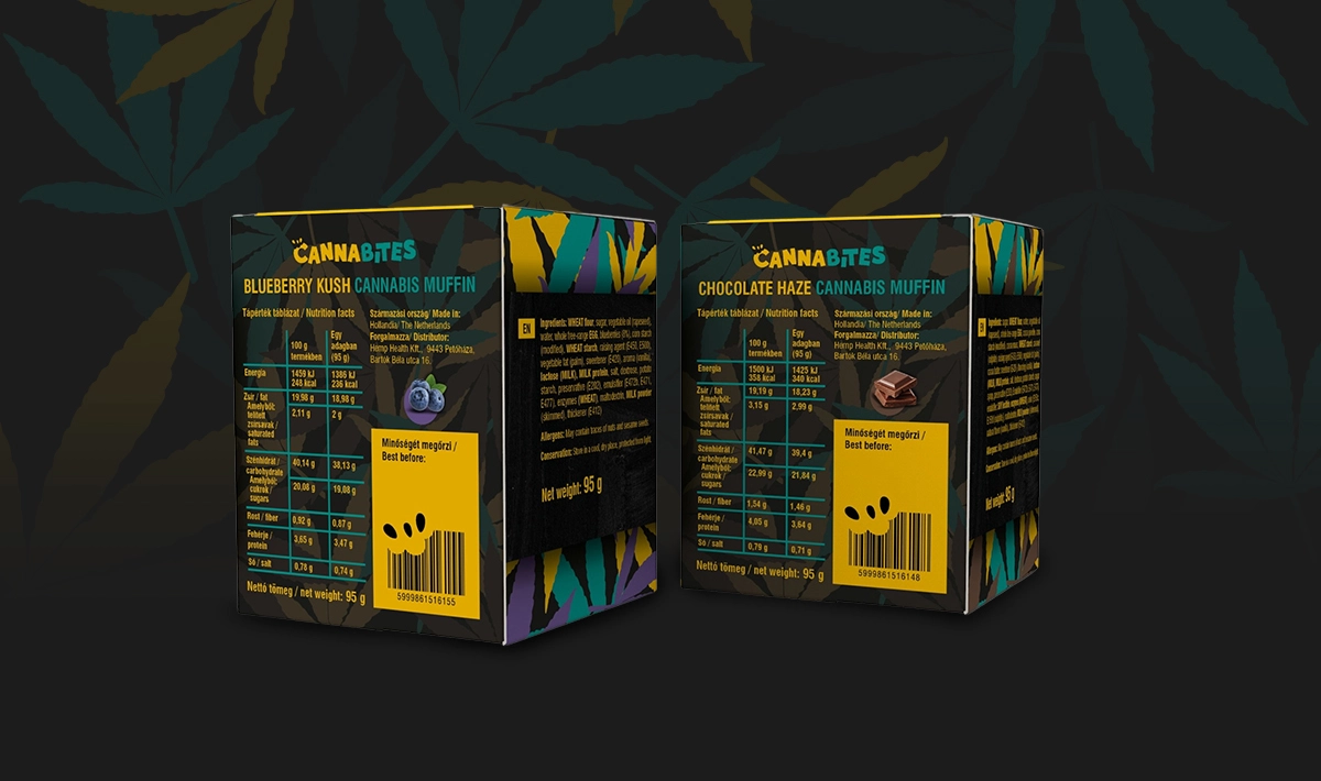 CannaBites arculat és csomagolás tervezése - BarnaDesign